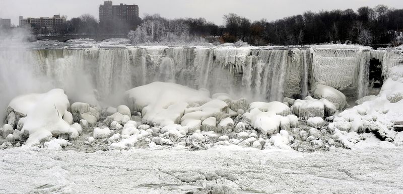 Niagara Falls, Canada: Frigid Disappointment Behind Barriers