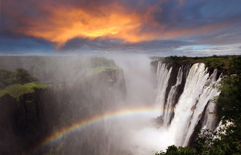 Victoria Falls on Zambia-Zimbabwe Border