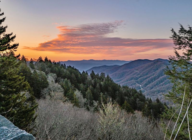 Great Smoky Mountains' Misty Peaks