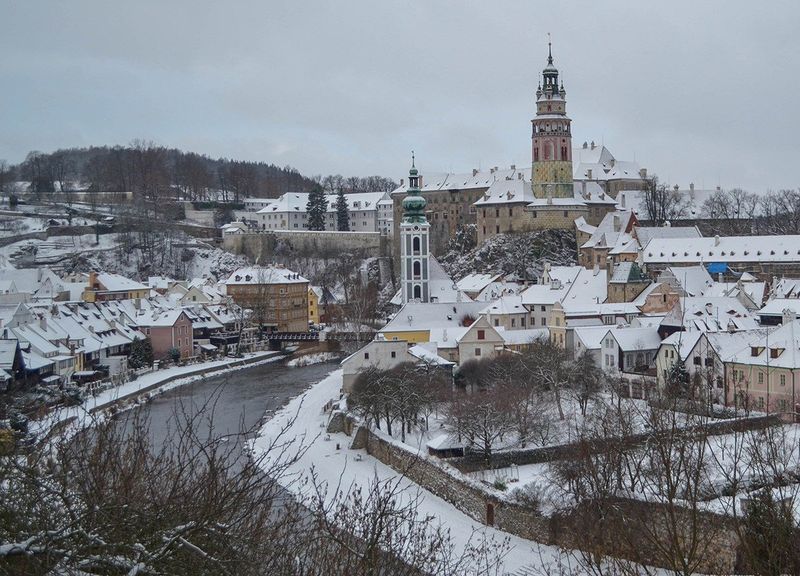 Cesky Krumlov, Czech Republic: Medieval Frost-Kissed Fairytale