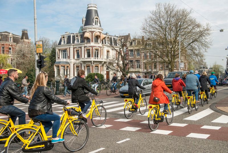 Wearing bike helmets