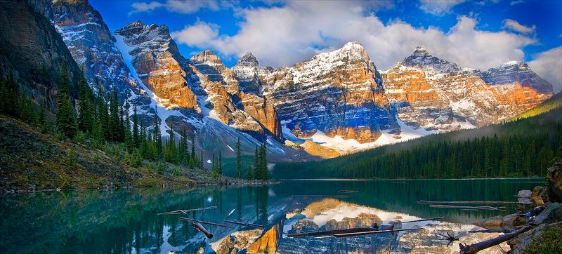 Swiss Alps, Switzerland → Banff National Park, Canada