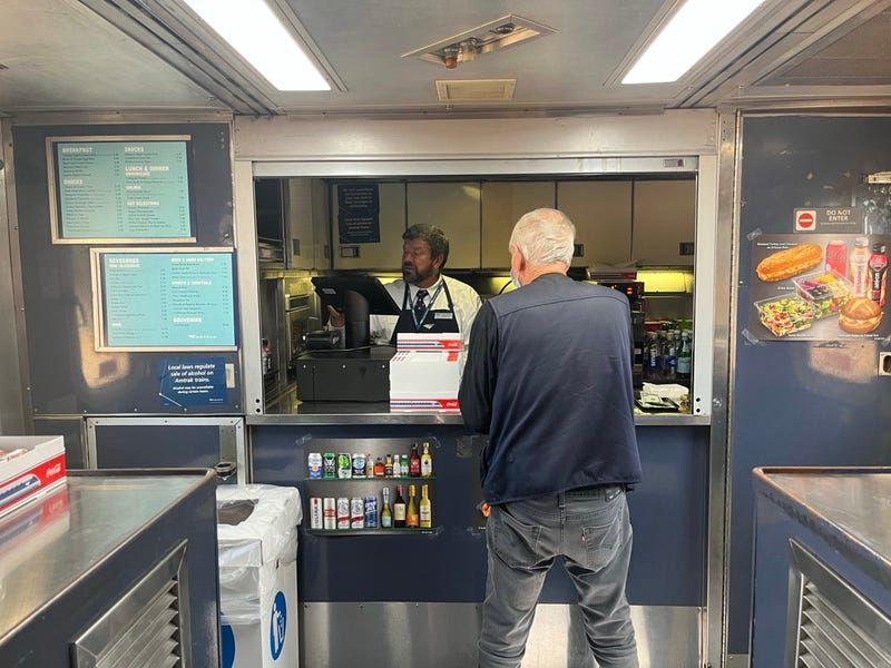 Sampling Regional Snacks from the Café Car