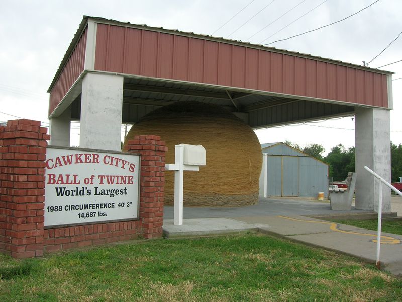 World's Largest Ball of Twine Sign - Cawker City, Kansas