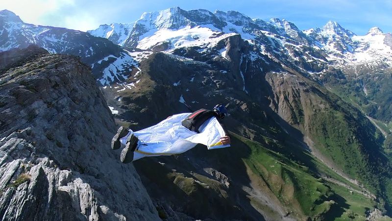 Wingsuit flying in Switzerland