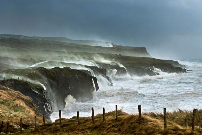 Cliffs of Moher During Storm Force Winds Nearly Swept Me Away