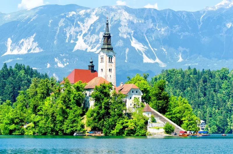 Alpine Serenity At Lake Bled