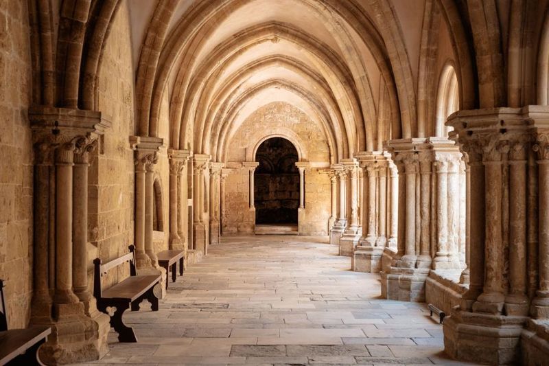 Courtyard with Gothic Arched Walkways