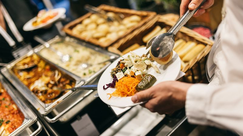 Hoarding Food From The Buffet
