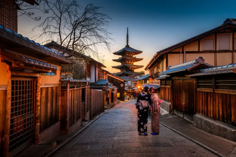 Kyoto's Temple-Lined Pathways