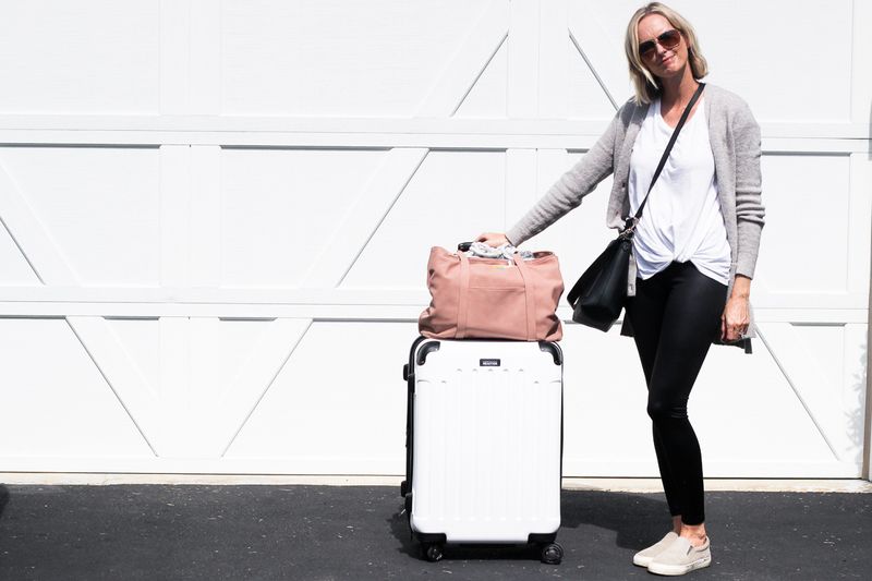 Dress in comfortable layers with easy-to-remove shoes