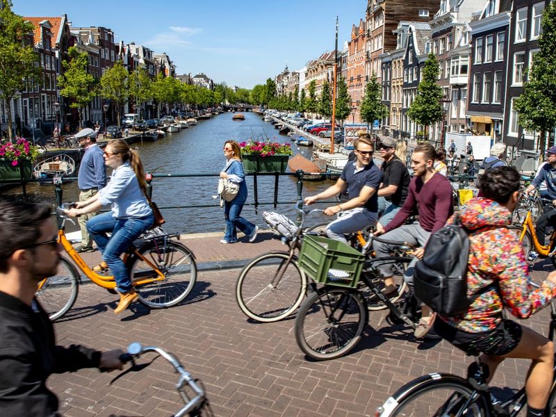 Standing in the bike lane