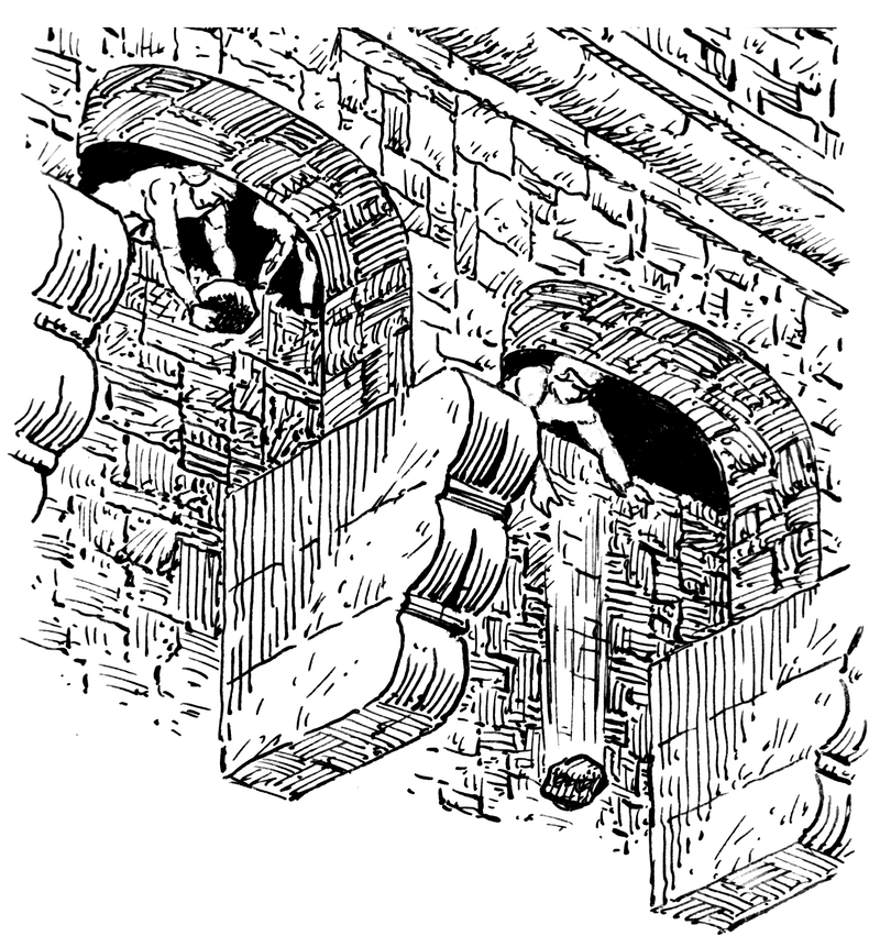 Defensive Murder Holes Above Entrances