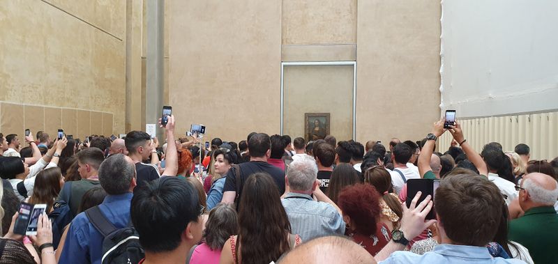 The Mona Lisa at The Louvre, Paris