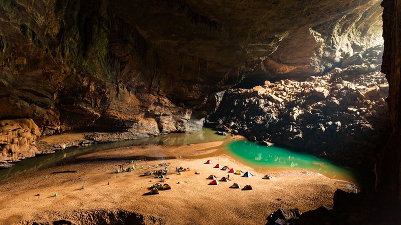 Underground Cave Camping in Vietnam