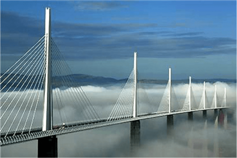 Millau Viaduct's Cloud-Piercing Towers