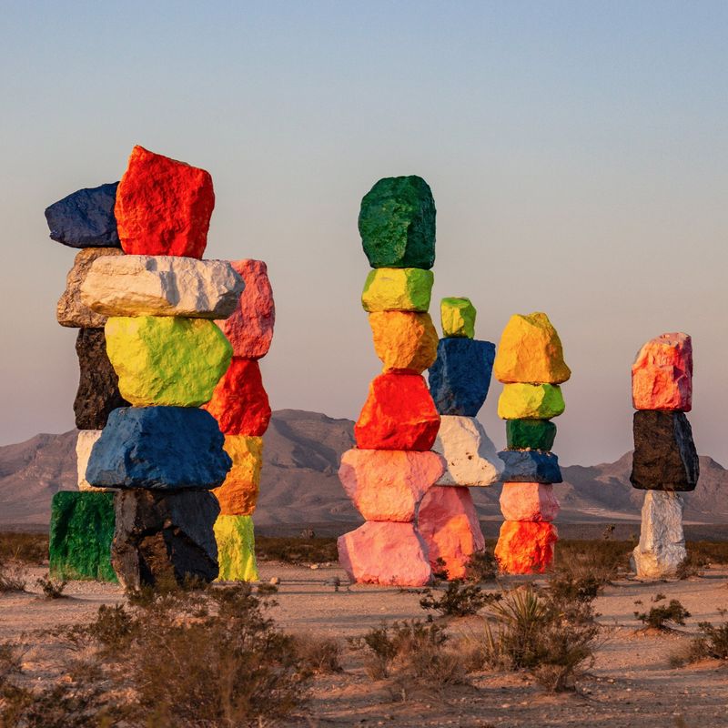 Seven Magic Mountains' Desert Art Installation