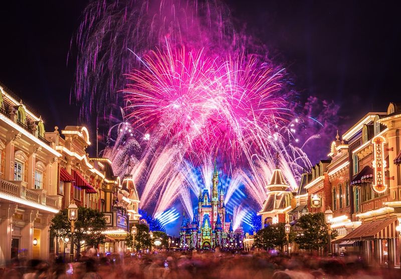 Watching The Fireworks From Main Street, U.S.A.