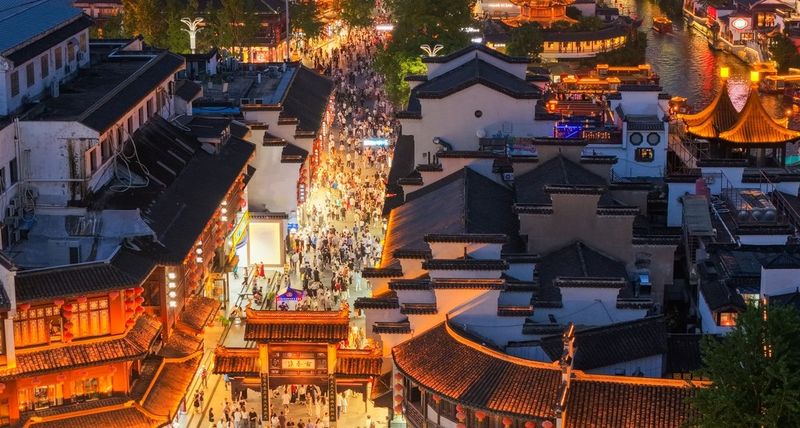China: Pushing Through Crowds
