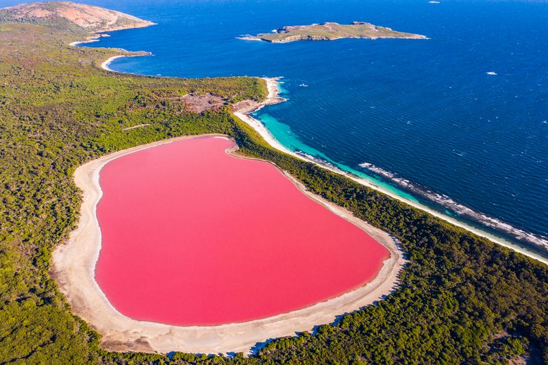 The Pink Lake of Hillier