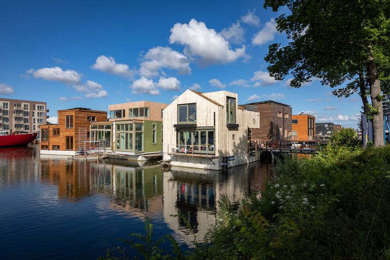 The Floating Houses In Amsterdam