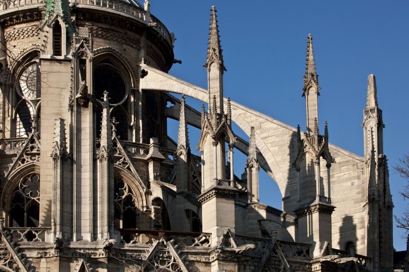 Flying Buttresses Supporting Walls