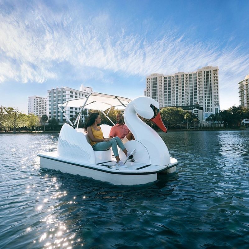 Lake Eola Swan Boats at Dawn