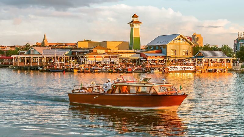 Taking A Boat Ride Between Resorts And Disney Springs