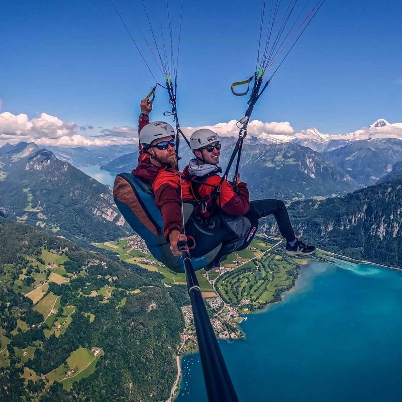 Paragliding in the Swiss Alps