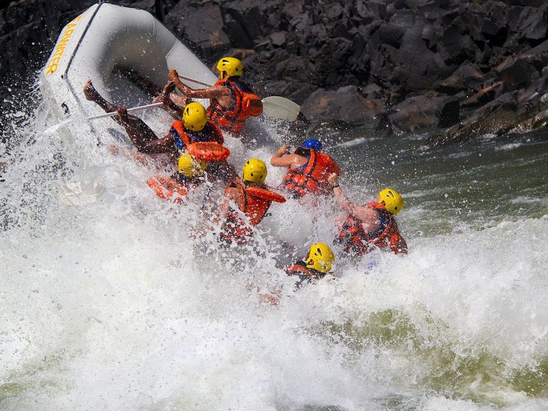 Whitewater rafting the Zambezi