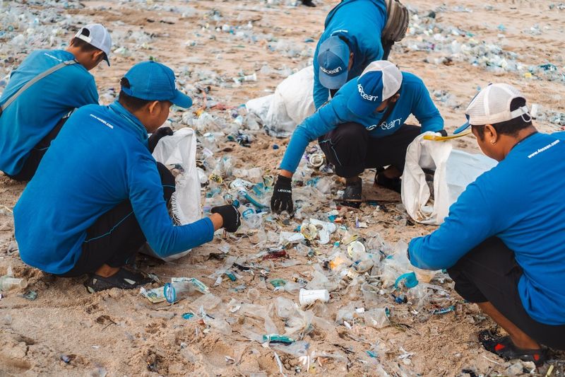 Ocean Cleanup Crews In Indonesia