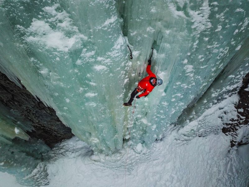 Ice climbing in Antarctica