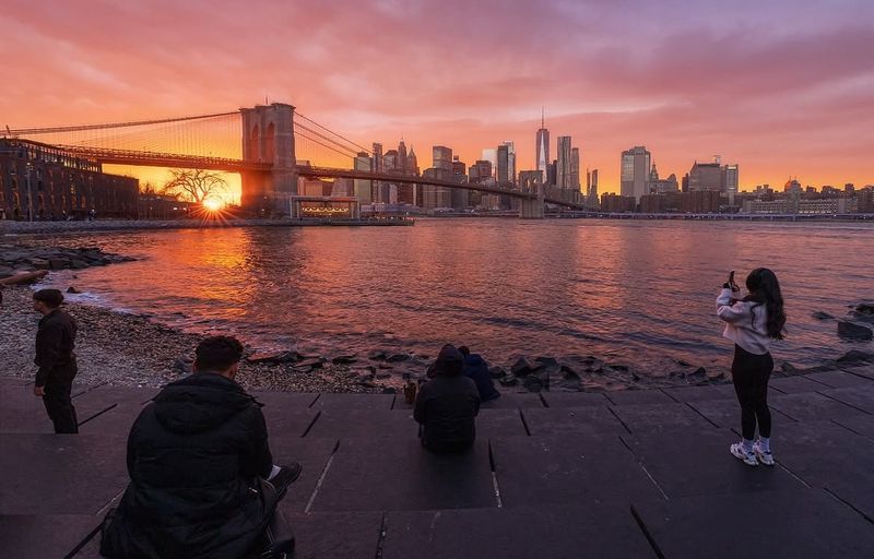 Manhattan's Skyline From The Brooklyn Bridge